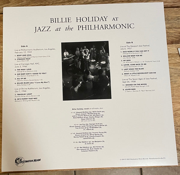 Billie Holiday : At Jazz At The Philharmonic (LP, Album, Ltd, Num, RE, Cle)