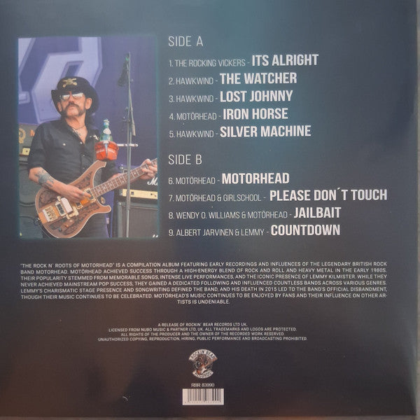 Motörhead, Various : The Rock N' Roots Of Motörhead (LP, Comp, Unofficial, Red)