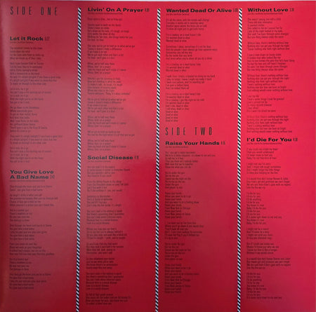 Bon Jovi : Slippery When Wet (LP, Album, RE, 180)