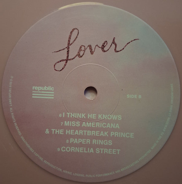 Taylor Swift : Lover (LP, Pin + LP, Blu + Album, RE)