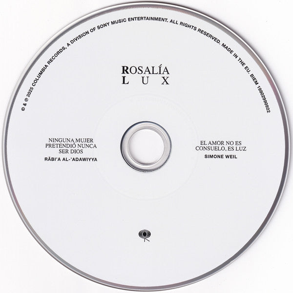 Rosalía (3) : Lux (CD, Album)