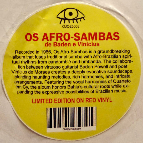 Baden Powell E Vinicius De Moraes : Os Afro Sambas (LP, Album, RE, Red)
