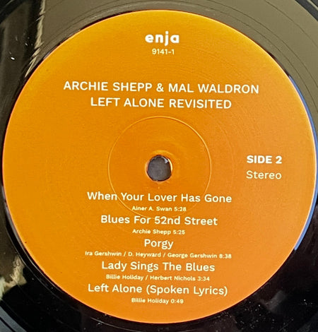 Archie Shepp & Mal Waldron : Left Alone Revisited (LP, Album, RE)