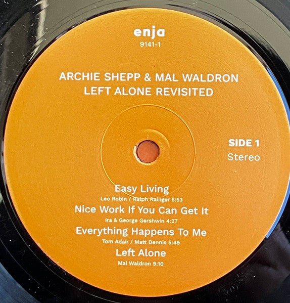 Archie Shepp & Mal Waldron : Left Alone Revisited (LP, Album, RE)