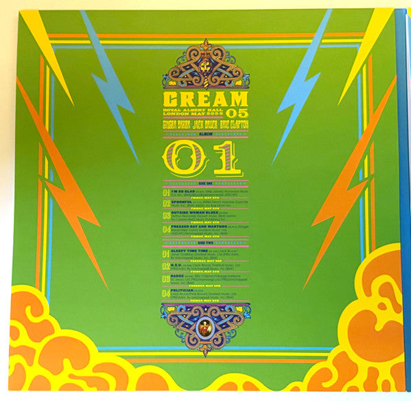 Cream (2) : Royal Albert Hall (London May 2-3-5-6 2005) (3xLP, Album, Ltd, RE, Blu)