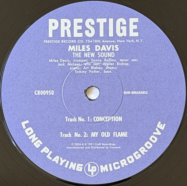 Miles Davis : The New Sounds (10", Album, RSD, Mono, Ltd, RE)