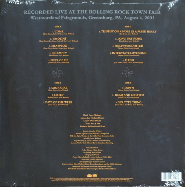 Stone Temple Pilots : Live At Rolling Rock 2001 (2xLP, Album, RSD, Ltd, Yel)