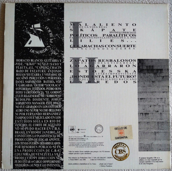 Desorden Público : Desorden Público (LP, Album)