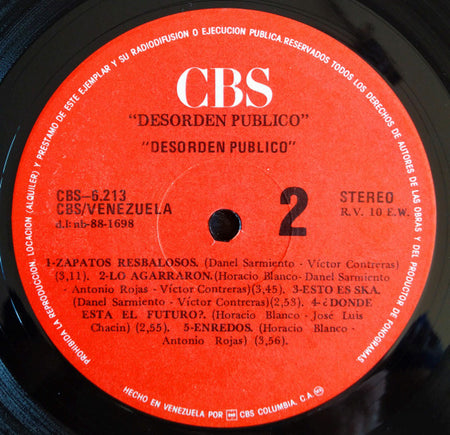 Desorden Público : Desorden Público (LP, Album)
