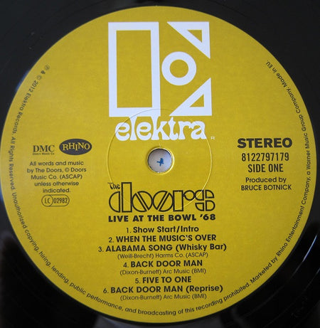 The Doors : Live At The Bowl '68 (2xLP, Album, Gat)