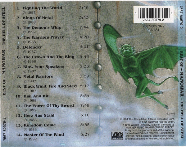 Manowar : Best Of Manowar - The Hell Of Steel (CD, Comp)