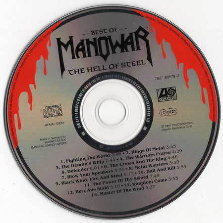 Manowar : Best Of Manowar - The Hell Of Steel (CD, Comp)