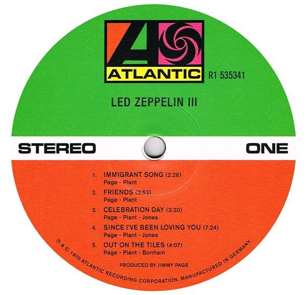 Led Zeppelin : Led Zeppelin III (LP, Album, RE, RM, 180 + LP, 180 + Dlx, Tri)