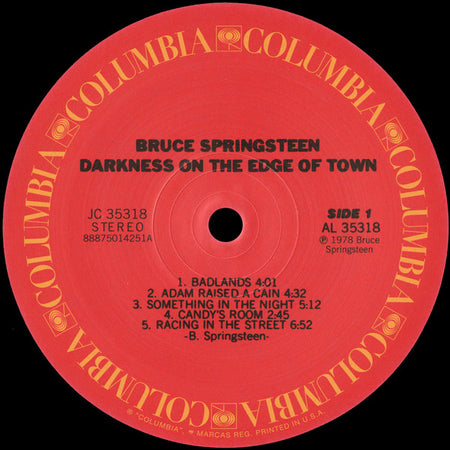 Bruce Springsteen : Darkness On The Edge Of Town (LP, Album, RE, RM)