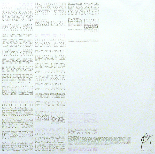 Soda Stereo : Doble Vida (LP, Album, RE)