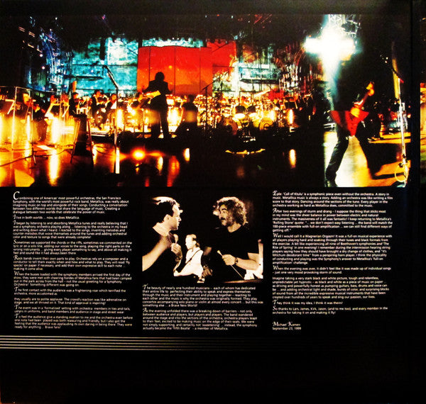 Metallica With Michael Kamen Conducting San Francisco Symphony : S&M (3xLP, RE, Gat)