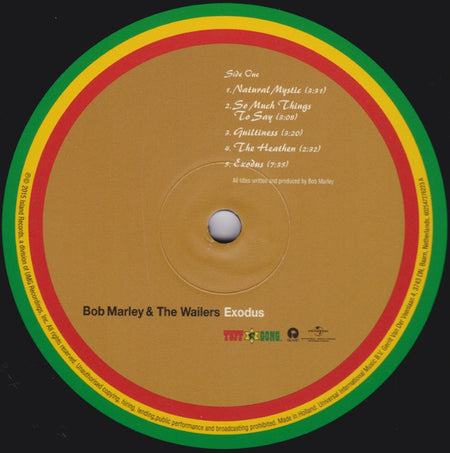 Bob Marley & The Wailers : Exodus (LP, Album, RE, RM, 180)
