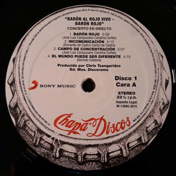 Barón Rojo : Barón Al Rojo Vivo (2xLP, Album, RE, Gat)