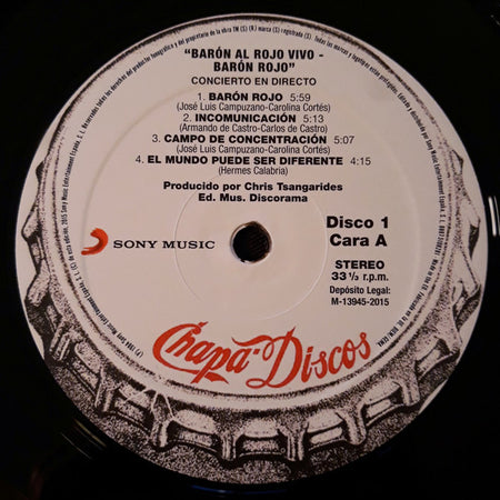 Barón Rojo : Barón Al Rojo Vivo (2xLP, Album, RE, Gat)