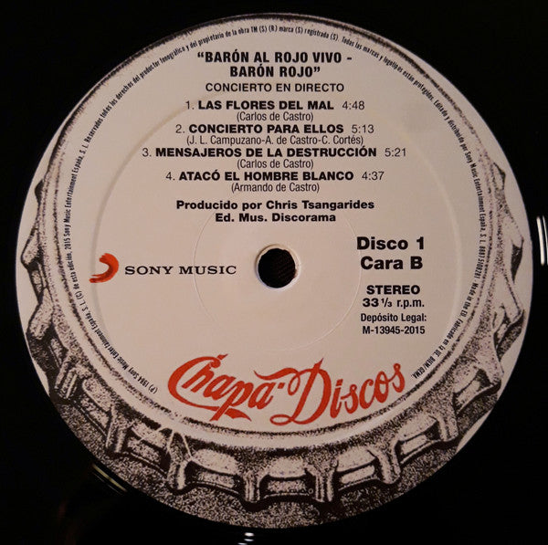 Barón Rojo : Barón Al Rojo Vivo (2xLP, Album, RE, Gat)