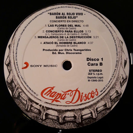 Barón Rojo : Barón Al Rojo Vivo (2xLP, Album, RE, Gat)