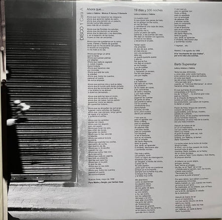 Joaquín Sabina : 19 Días Y 500 Noches (2xLP, Album, RE)