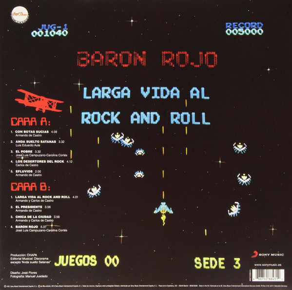 Barón Rojo : Larga Vida Al Rock And Roll (LP, Album, Ltd, RE, RM)