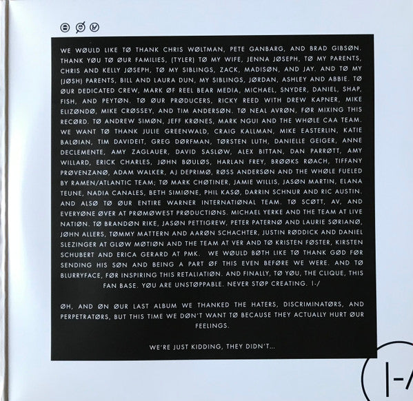 Twenty One Pilots : Blurryface (2xLP, Album)