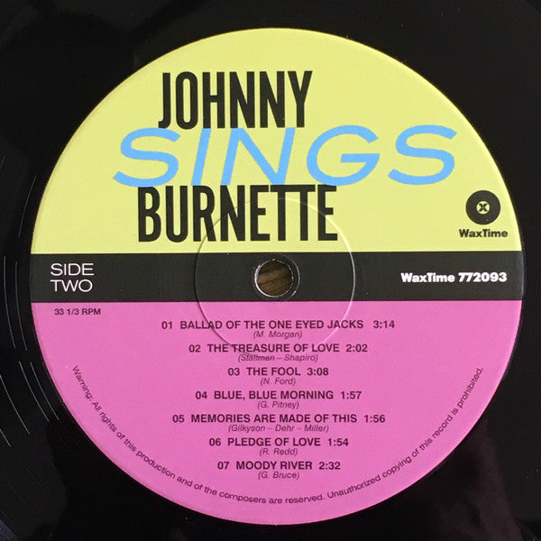 Johnny Burnette : Sings (LP, Album, Ltd, RE, 180)