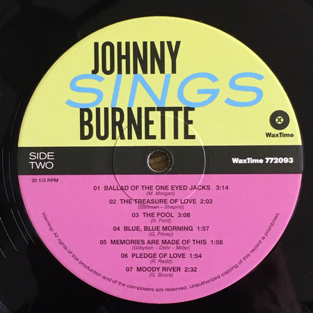Johnny Burnette : Sings (LP, Album, Ltd, RE, 180)