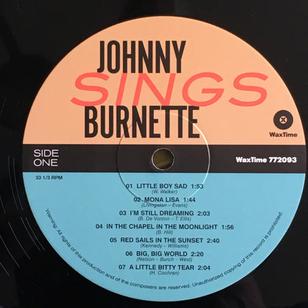 Johnny Burnette : Sings (LP, Album, Ltd, RE, 180)