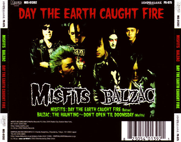 Misfits / Balzac : Day The Earth Caught Fire (CD, Single)