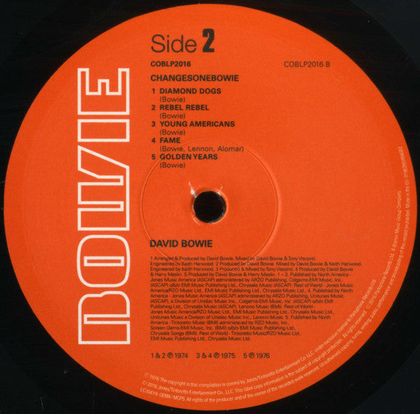 David Bowie : ChangesOneBowie (LP, Comp, RE, 180)