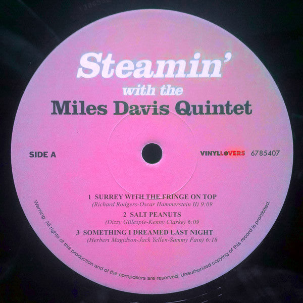 Miles Davis Quintet* : Steamin' With The Miles Davis Quintet (LP, Album, Ltd, RE, 180)