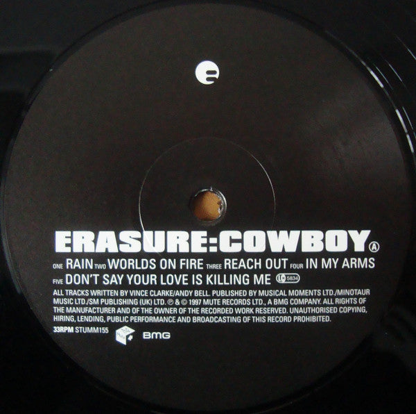 Erasure : Cowboy (LP, Album, Ltd, RE, 180)