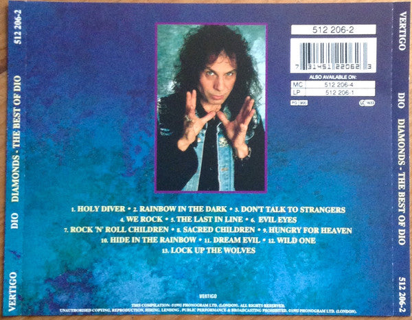 Dio (2) : Diamonds - The Best Of (CD, Comp, M/Print, RP)