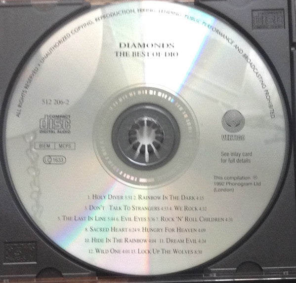 Dio (2) : Diamonds - The Best Of (CD, Comp, M/Print, RP)