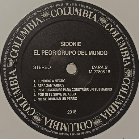 Sidonie : El Peor Grupo Del Mundo (LP, Album, Whi)
