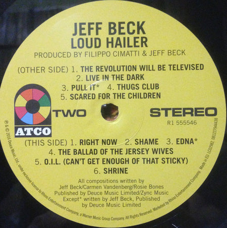 Jeff Beck : Loud Hailer (LP, Album, 180)