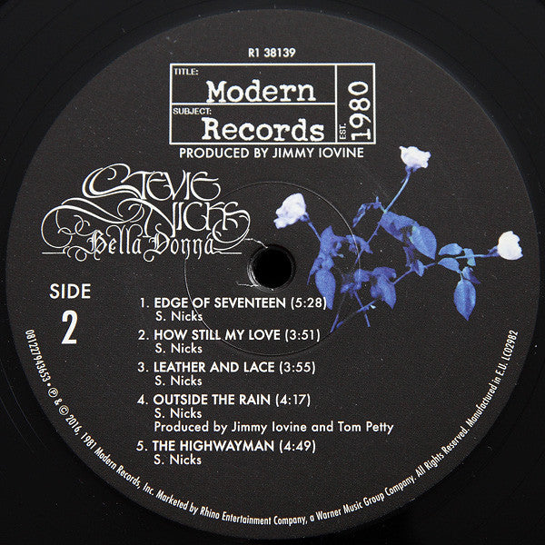 Stevie Nicks : Bella Donna (LP, Album, RE, RM, 180)