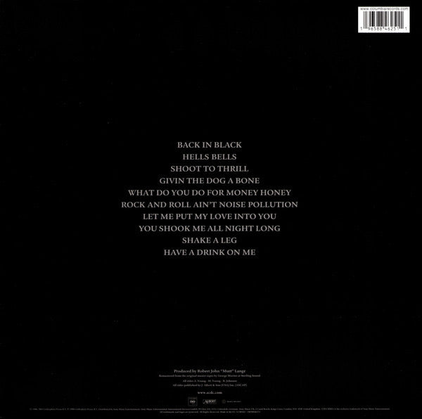 AC/DC – Back in Black [50th Anniversary – Black & White Vinyl - Quiosco Morrison