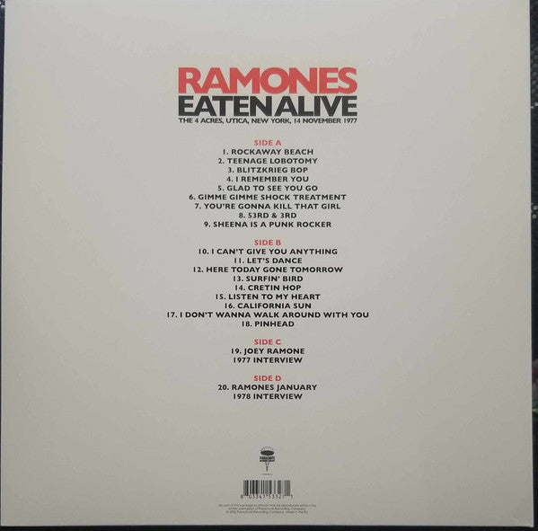 Ramones - Eaten Alive (The 4 Acres, Utica, New York, 14 November 1977) - Quiosco Morrison