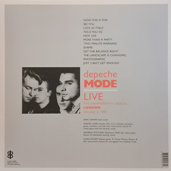Depeche Mode - Live  At The Hammersmith Odeon London October 6, 1983