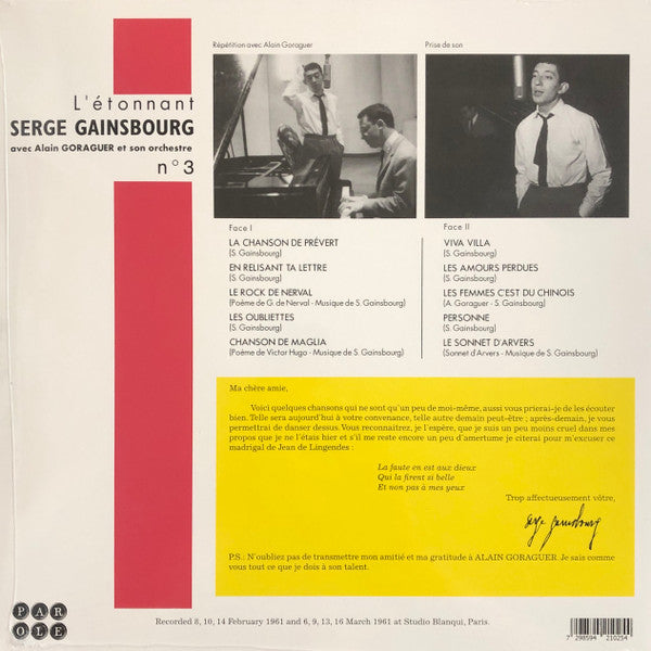 Serge Gainsbourg - L'Étonnant Serge Gainsbourg (N°3) - Quiosco Morrison